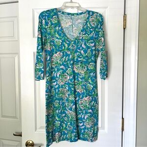 Lilly Pulitzer Tessa dress in Cumulus Blue Chick Magnet Small
